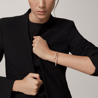 Aimee Nail Bracelet Diamond Paved