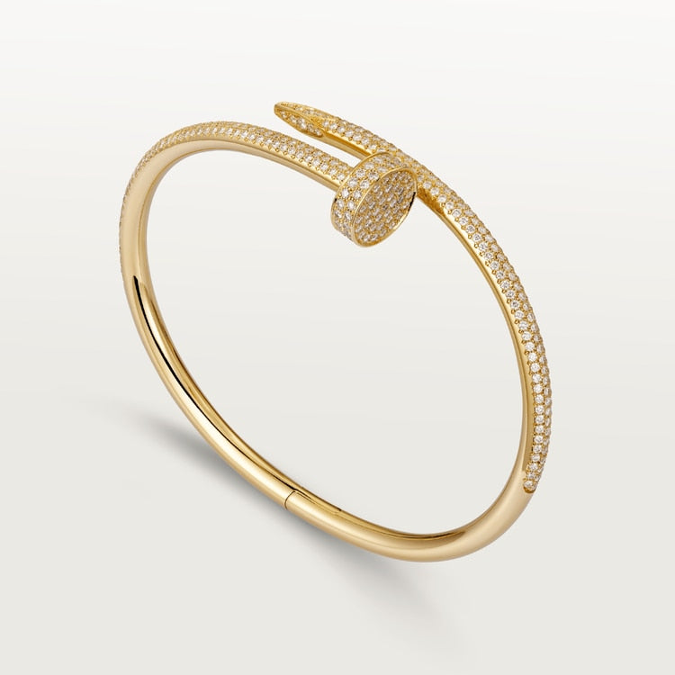 Aimee Nail Bracelet Diamond Paved