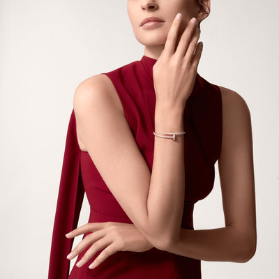 Aimee Nail Bracelet Diamond Paved