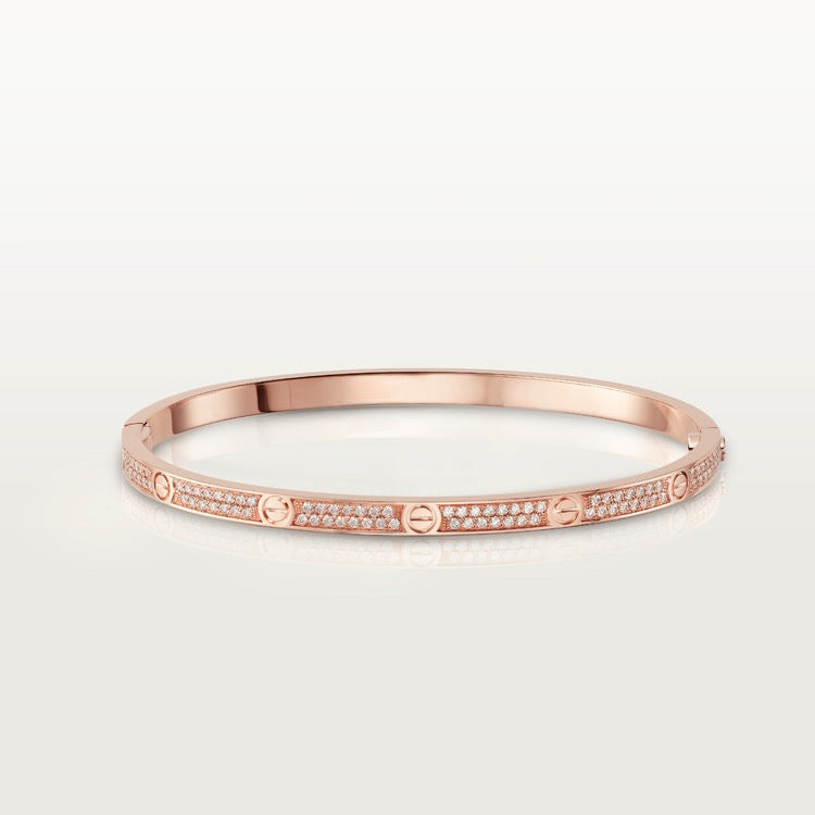 Aimee Thin Diamond Paved Love Bracelet