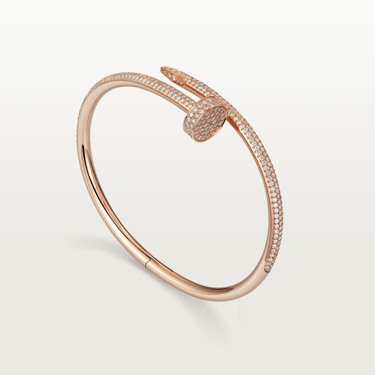 Aimee Nail Bracelet Diamond Paved